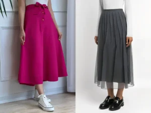 الگوی دامن نیم کلوش