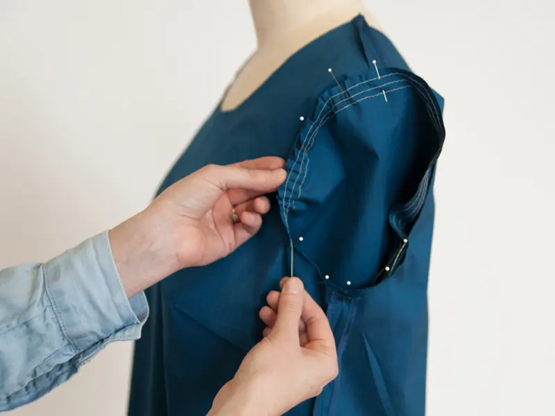 وصل آستین به بالاتنه