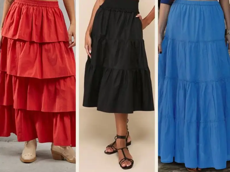 دوخت دامن طبقه‌ای