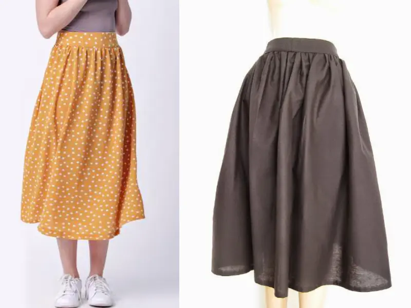 الگوی دامن چین‌دار