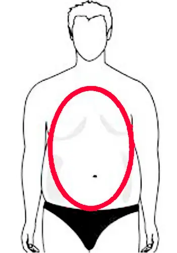 فرم بدن بیضی شکل در مردان