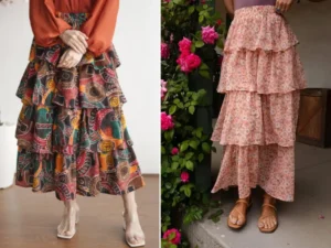 دوخت دامن چین‌دار