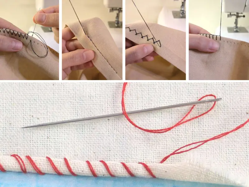 آموزش لبه دوزی با سوزن