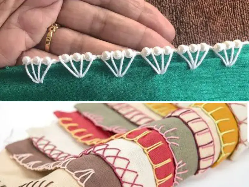 آموزش دوخت لبه دوزی با دست