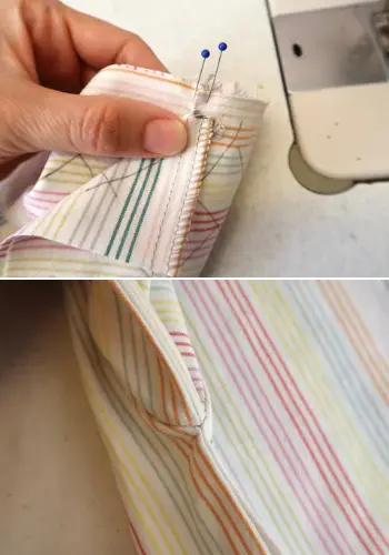 کشیدگی آستین در زیر بغل